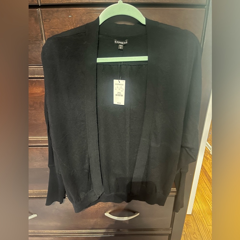 NWT black bolero cardigan. Size S. E